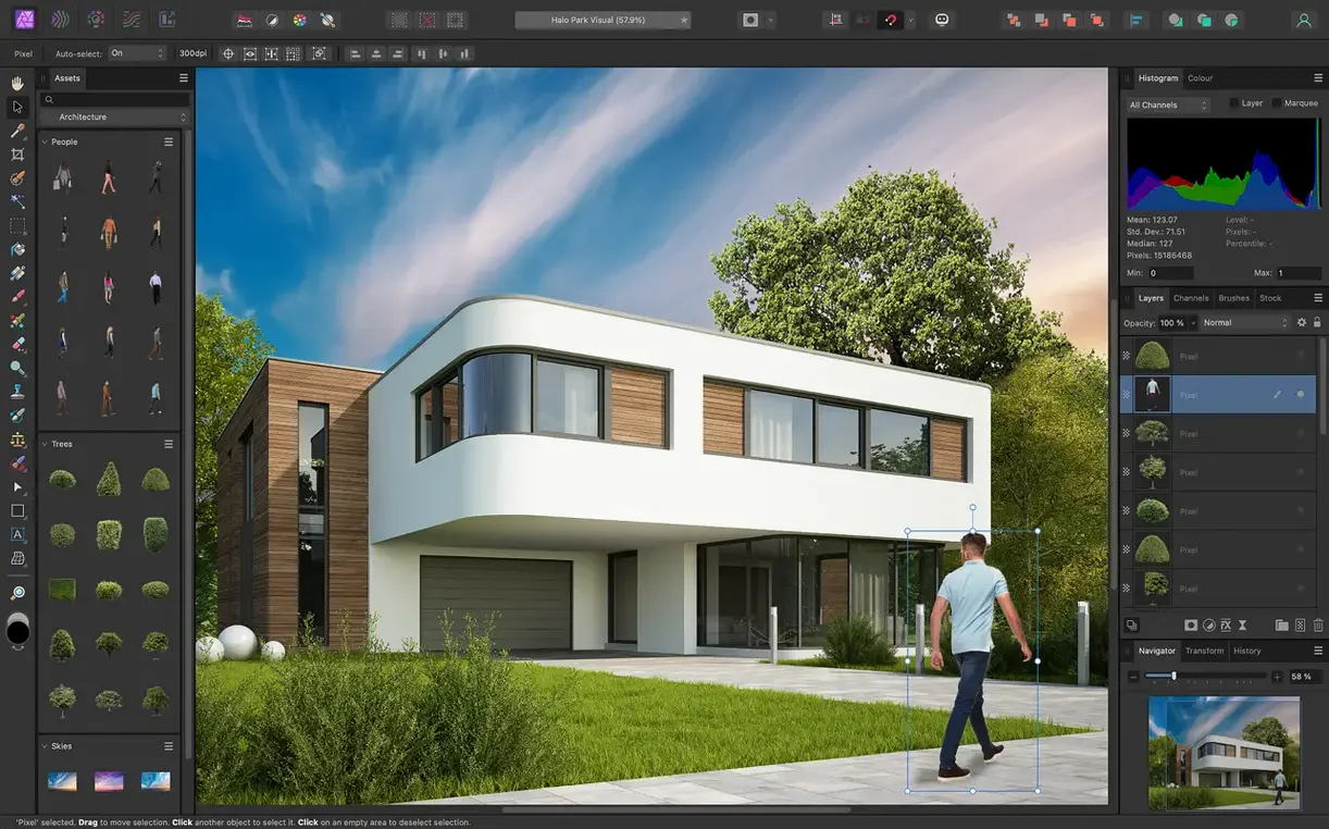 Affinity Photo 2.6.5 — view 4 Affinity Photo interface, view 4