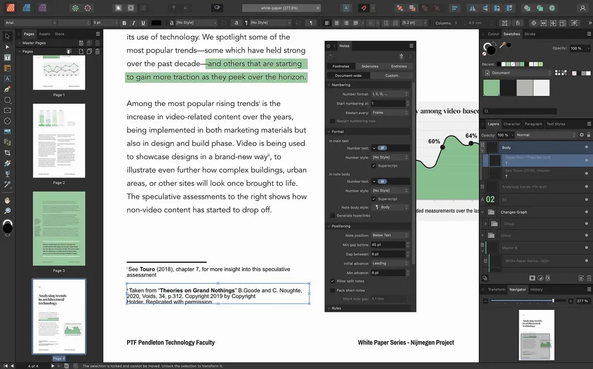 Affinity Publisher 2.6.5 — view 3 Affinity Publisher interface, view 3