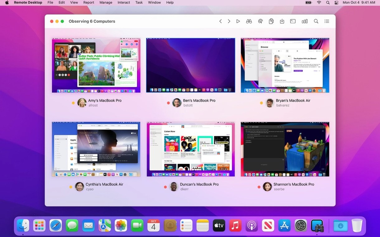 Apple Remote Desktop gallery image 1 apple remote desktop 3.10 in macOS