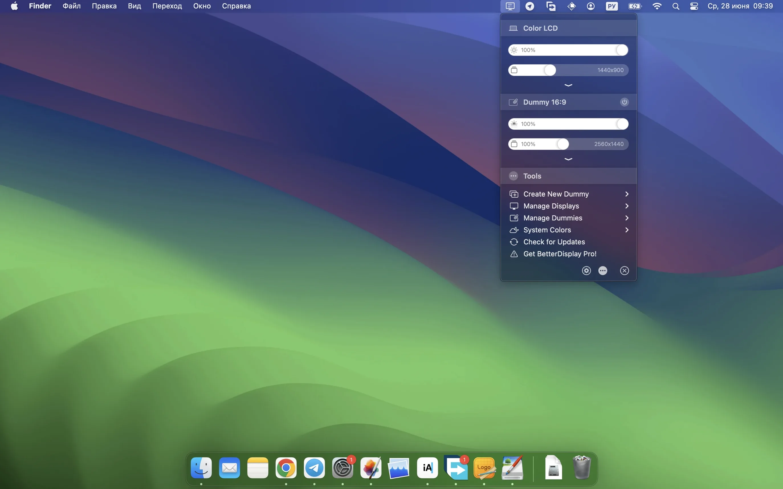 BetterDisplay Pro gallery image 1 betterdisplay pro crack in macOS