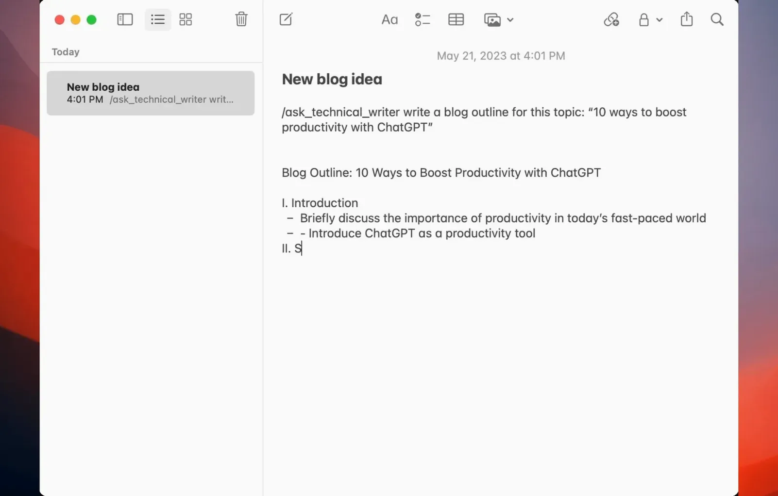 BoltAI 2.16.0 — view 2 BoltAI interface, view 2