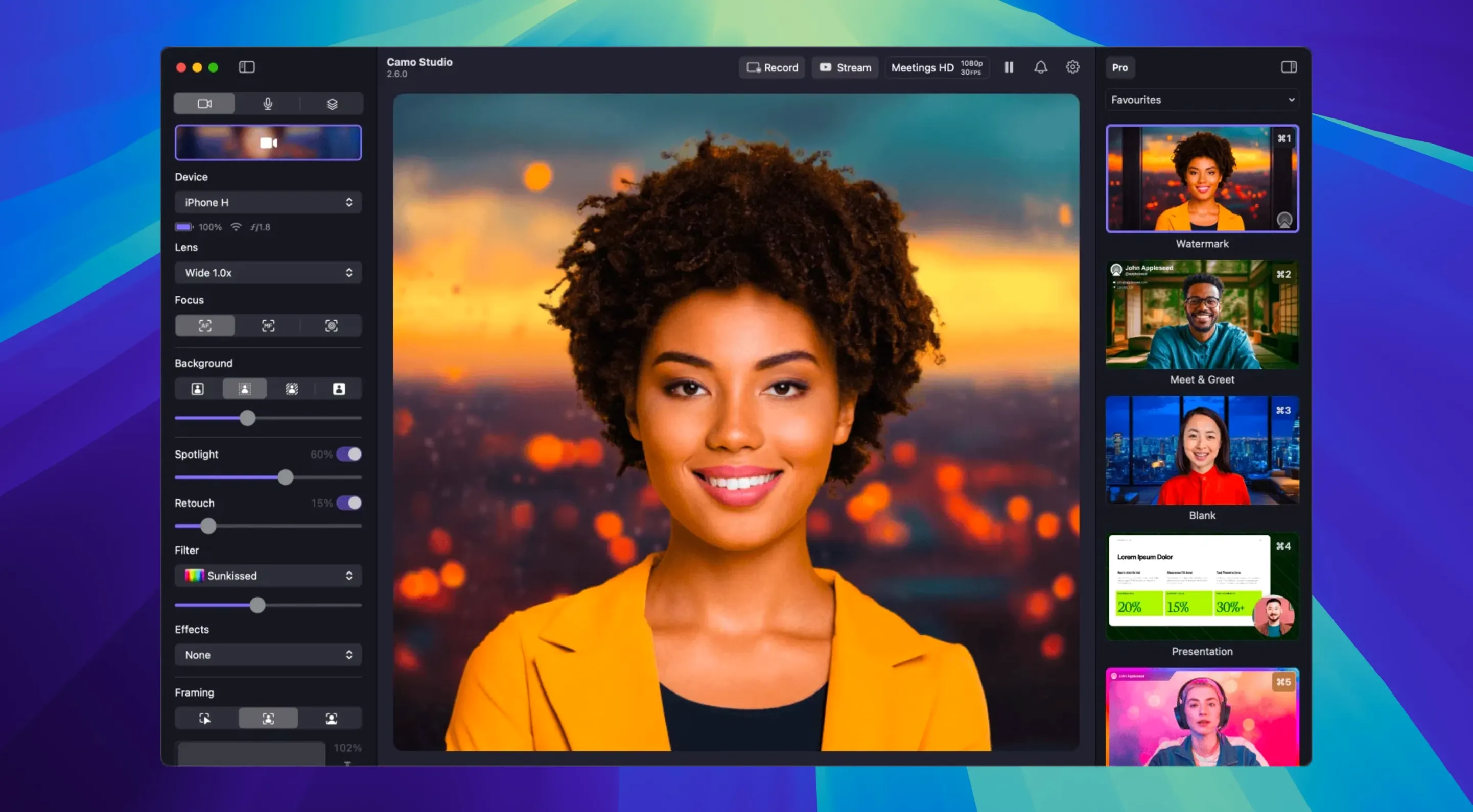 Camo Studio 2.9.0 — view 1 camo studio torrent: main window
