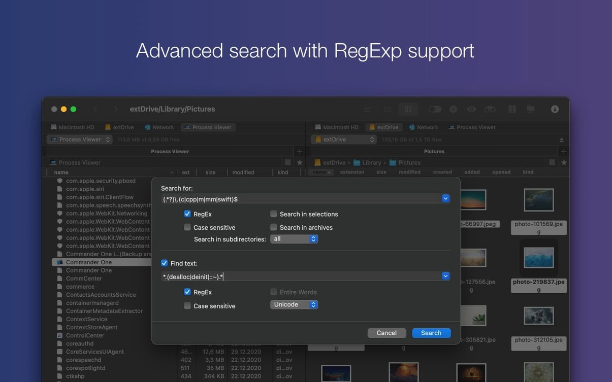 Commander One PRO 3.18.0 — view 3 Commander One PRO interface, view 3