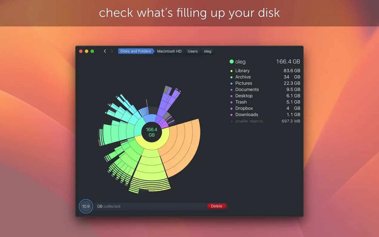DaisyDisk gallery image 1 daisydisk mac torrent: main window