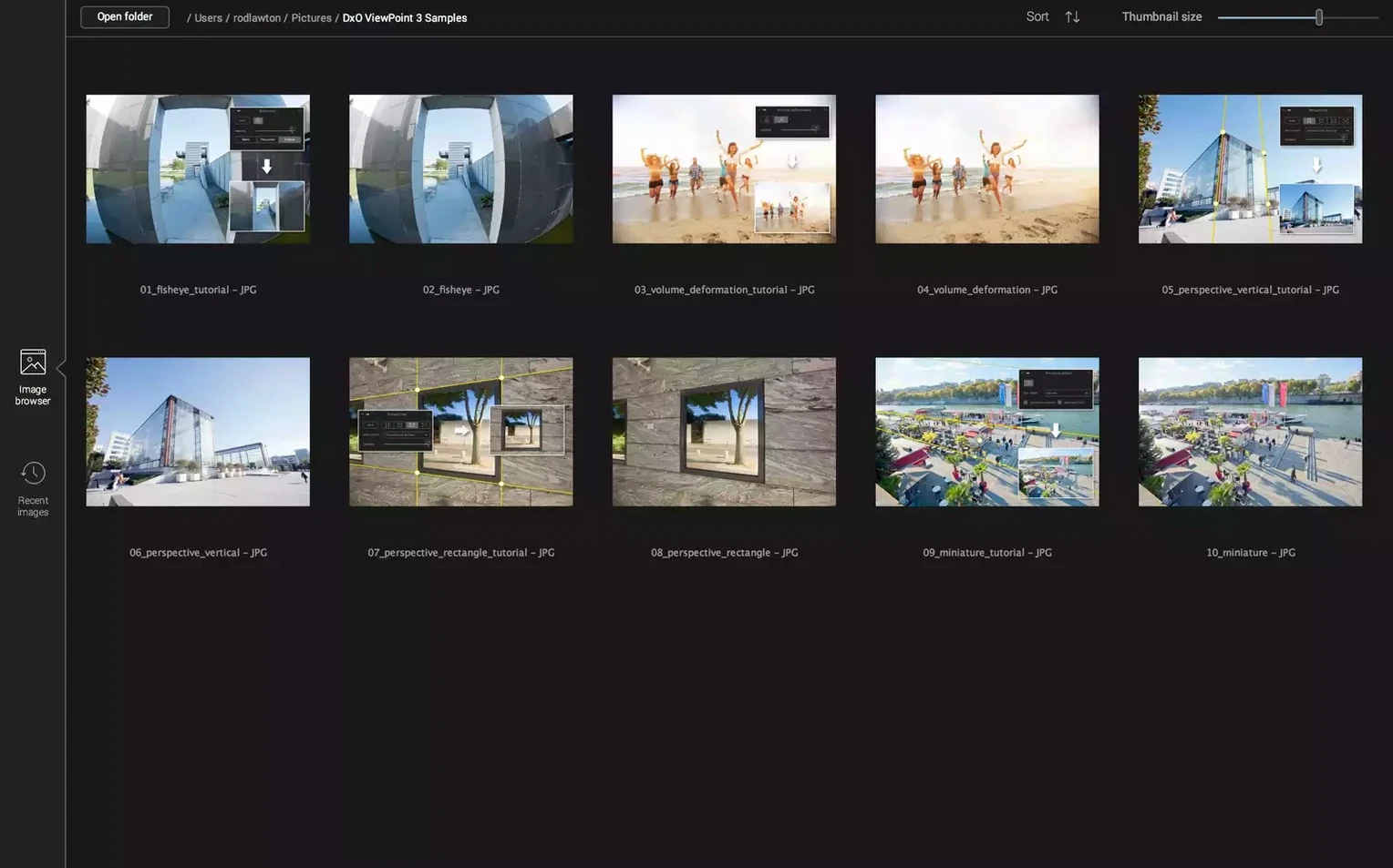 DxO ViewPoint 5.15.0 — view 3 DxO ViewPoint interface, view 3