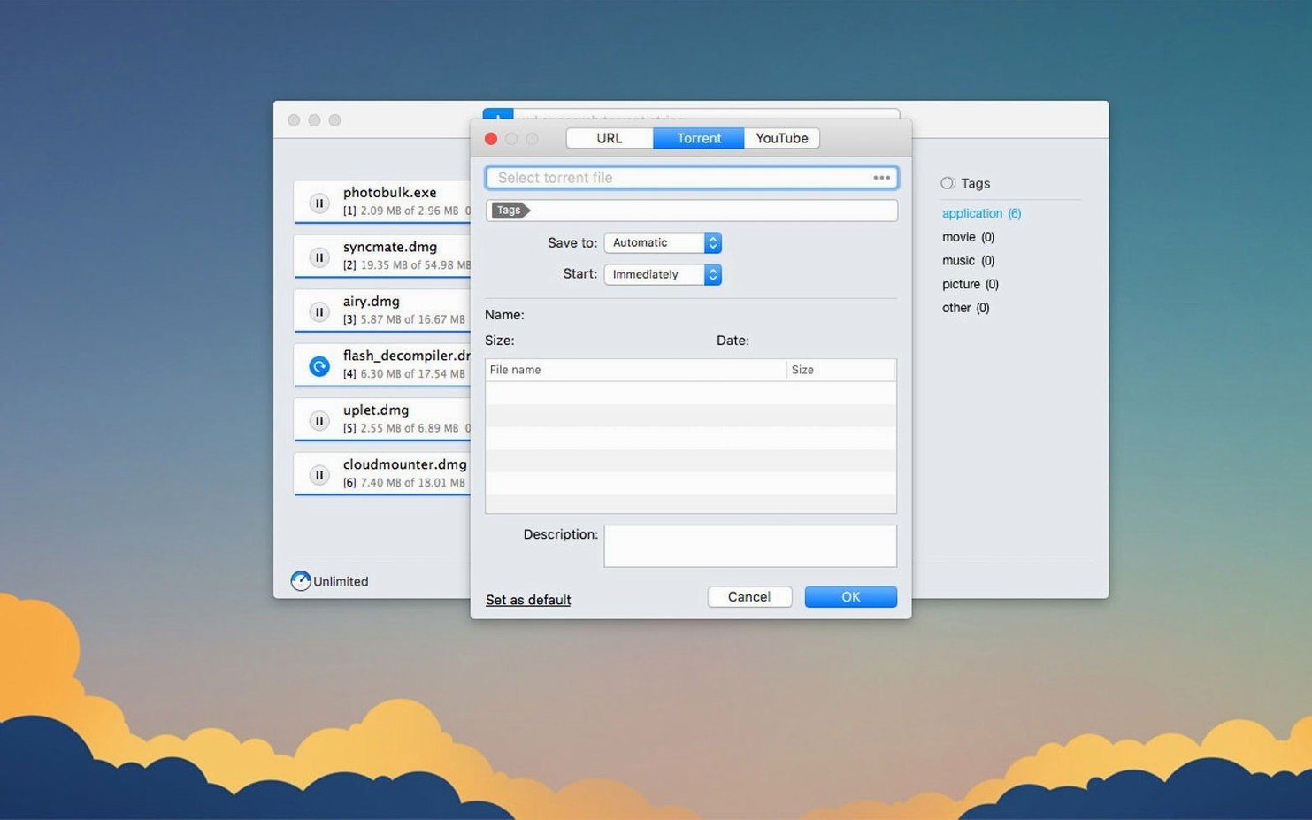 Folx Pro 5.34 — view 1 folx pro mac: main window