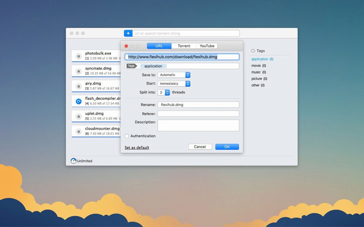Folx Pro 5.34 — view 2 Folx Pro interface, view 2