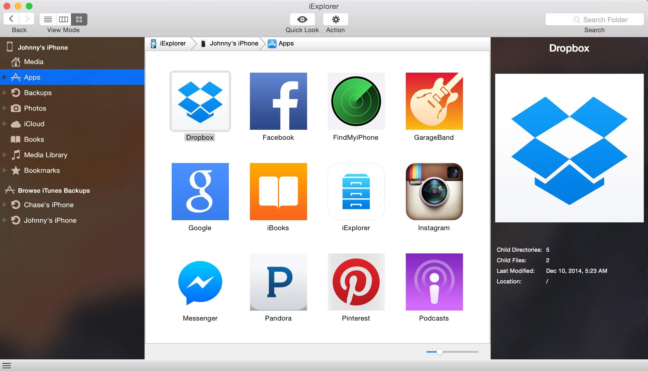 iExplorer 4.6.0 — view 1 iexplorer torrent: main window