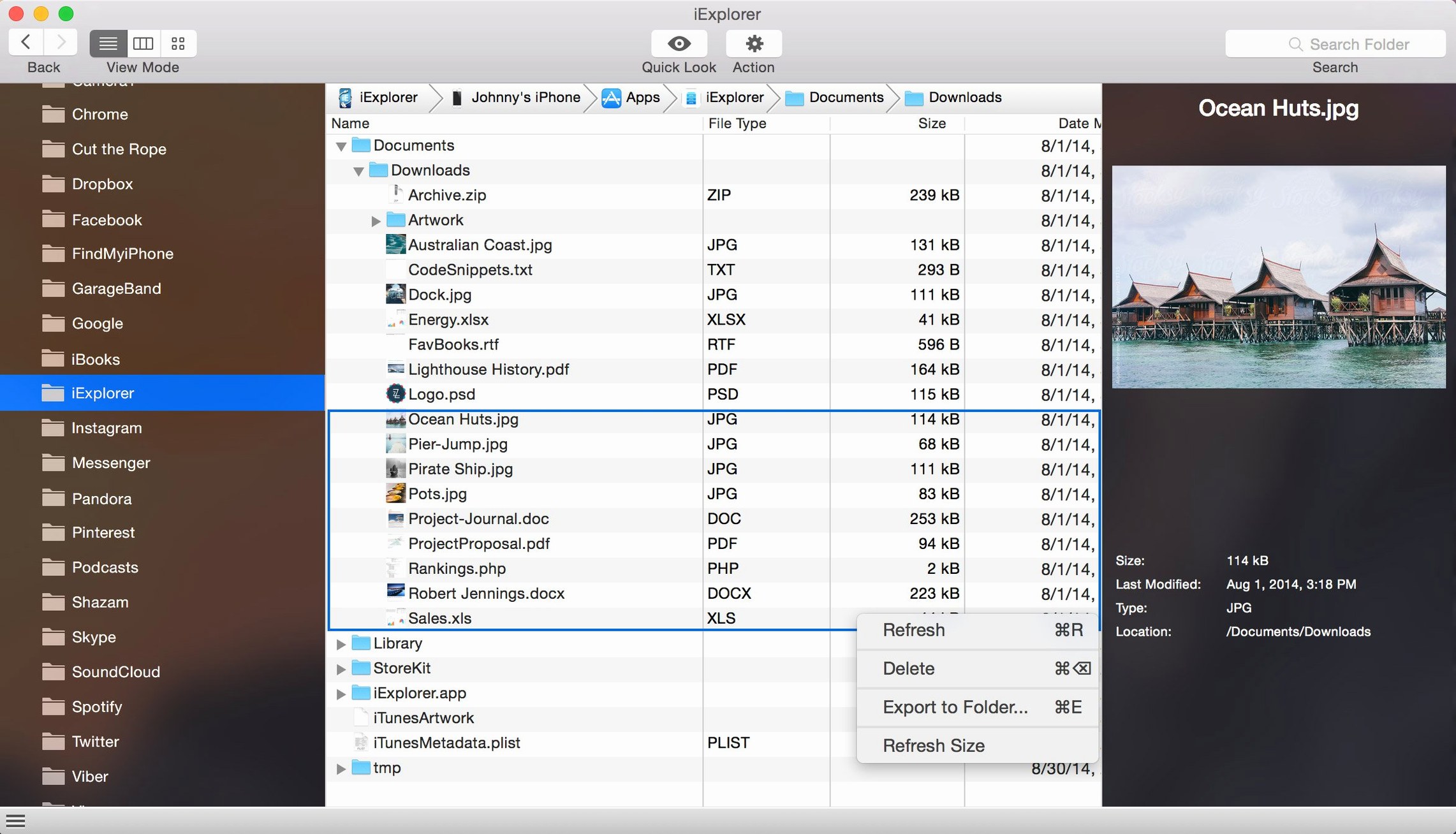 iExplorer 4.6.0 — view 2 iExplorer interface, view 2