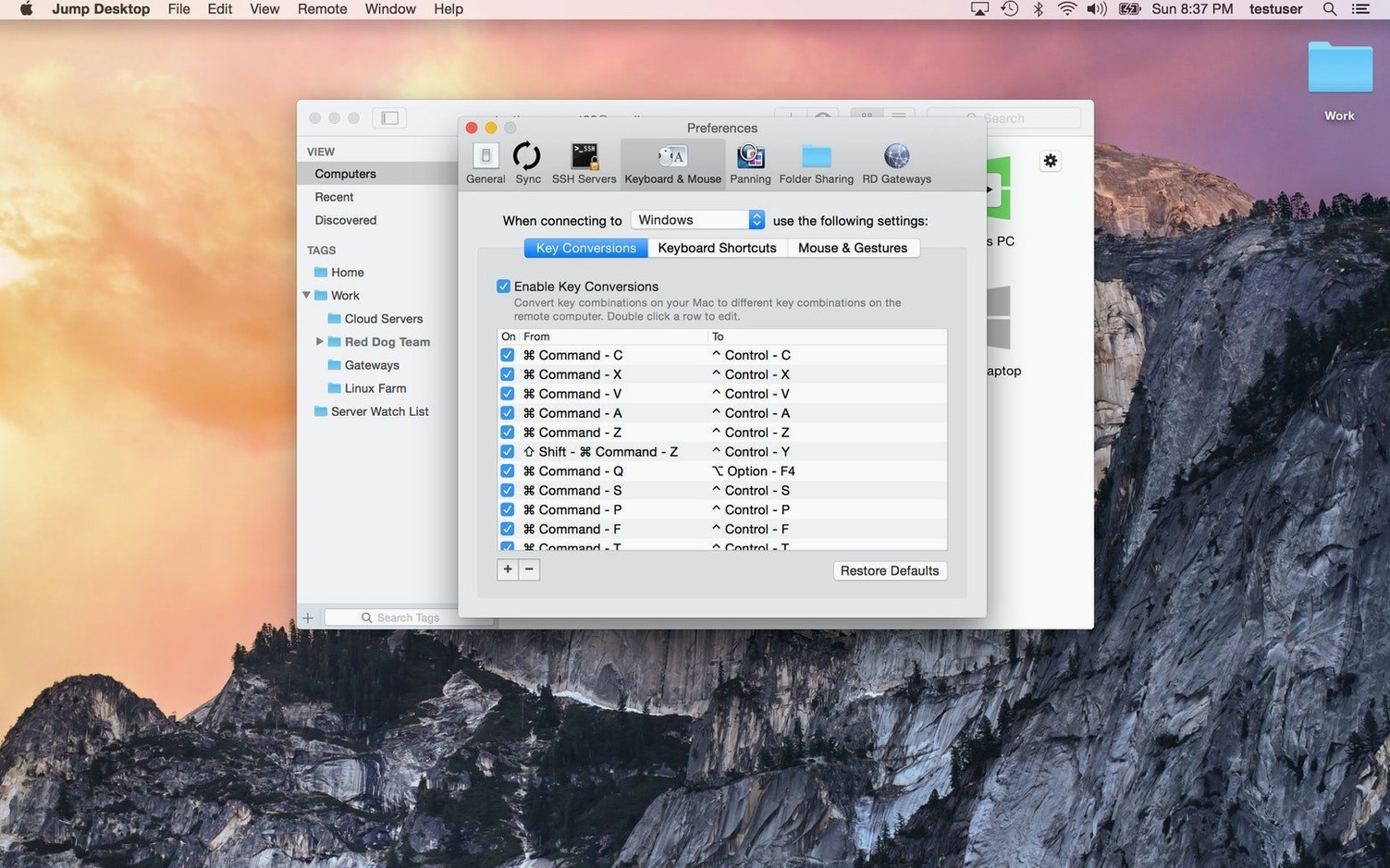 Jump Desktop 10.15.31 — view 2 Jump Desktop interface, view 2