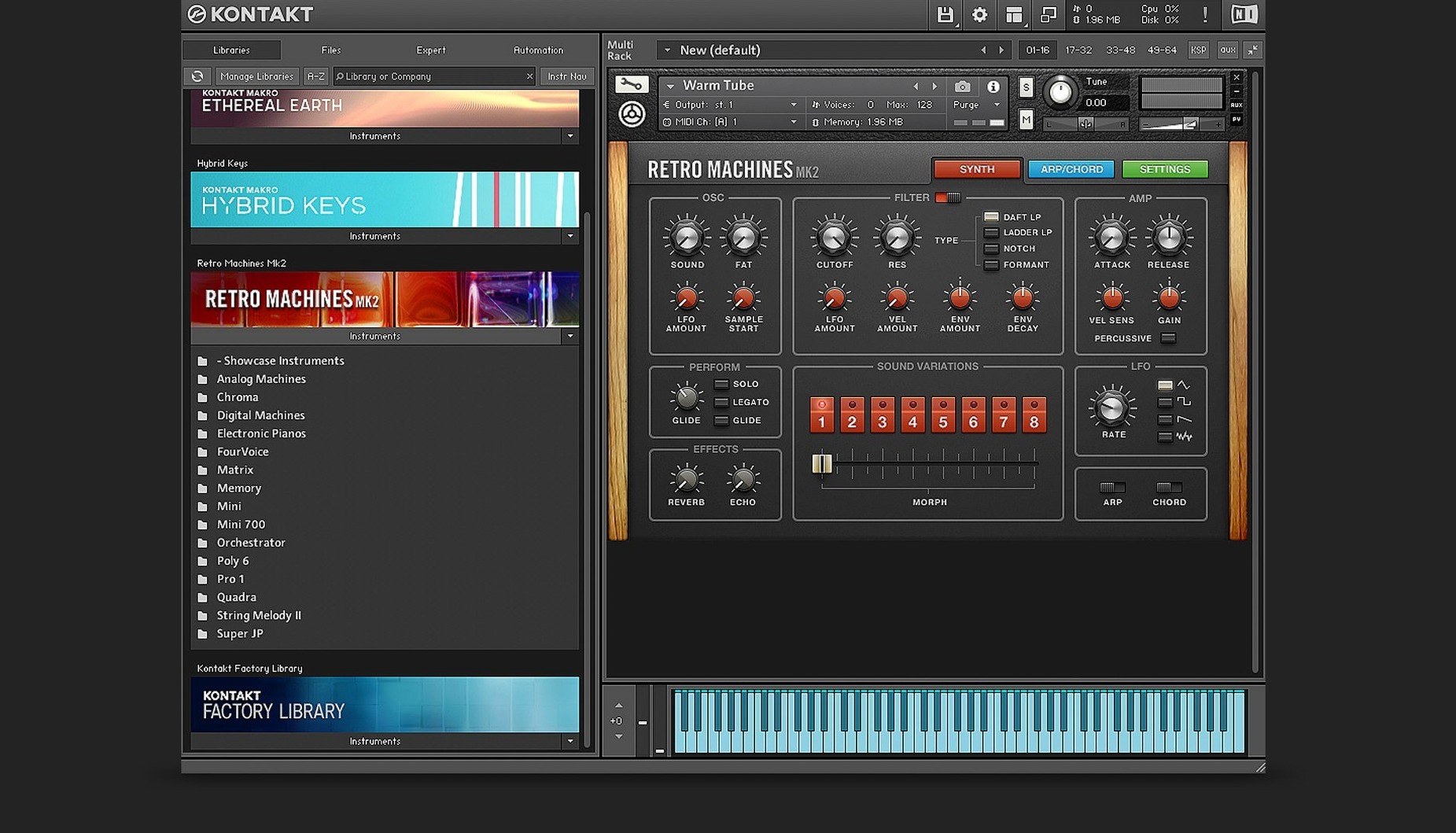 Kontakt 8.13.1 — view 3 Kontakt interface, view 3