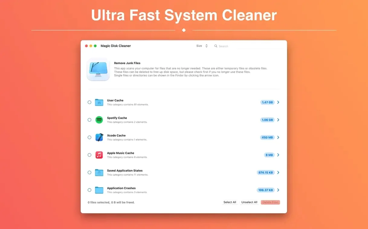 Magic Disk Cleaner 5.5.1 — view 1 magic disk cleaner in macOS