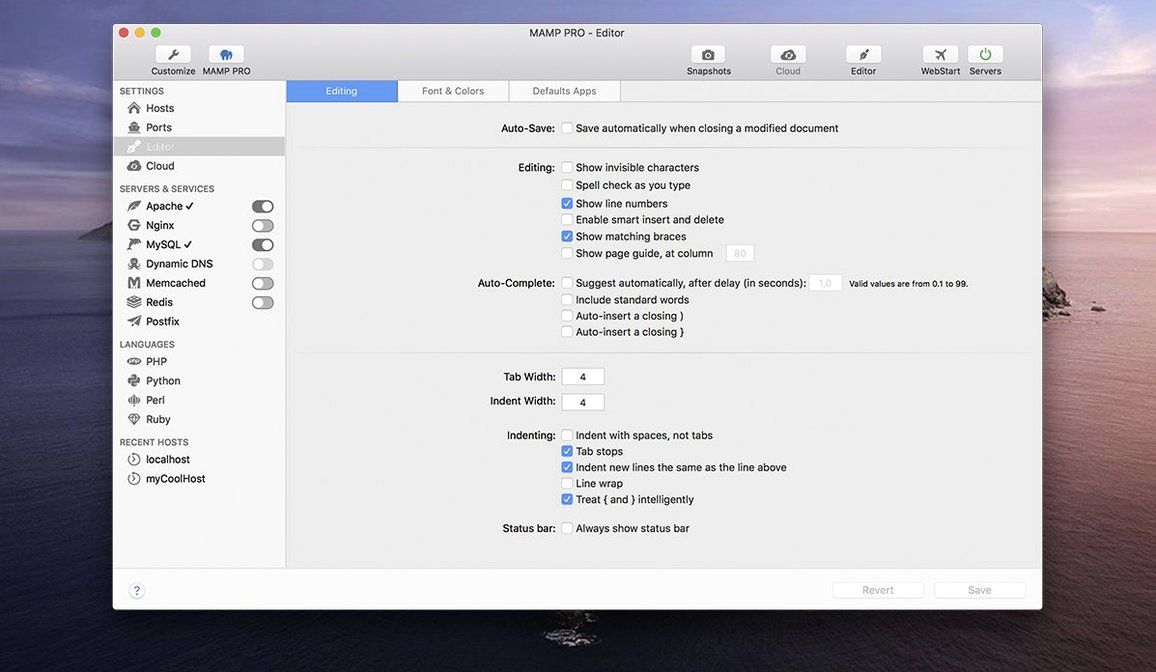 MAMP PRO 6.9.0 — view 3 MAMP PRO interface, view 3
