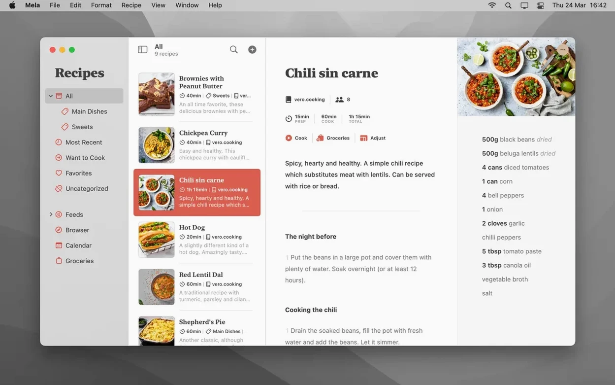 Mela 2.6.1 — view 1 mela torrent in macOS