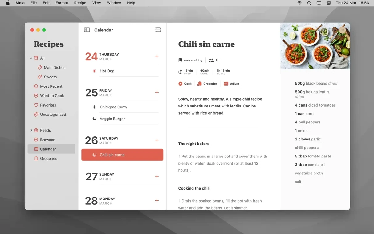 Mela 2.6.1 — view 4 Mela interface, view 4