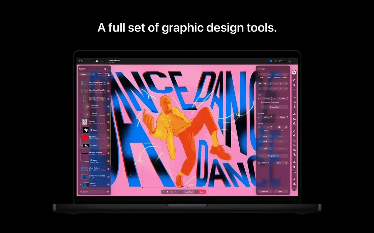 Pixelmator Pro 4.3 — view 3 Pixelmator Pro interface, view 3