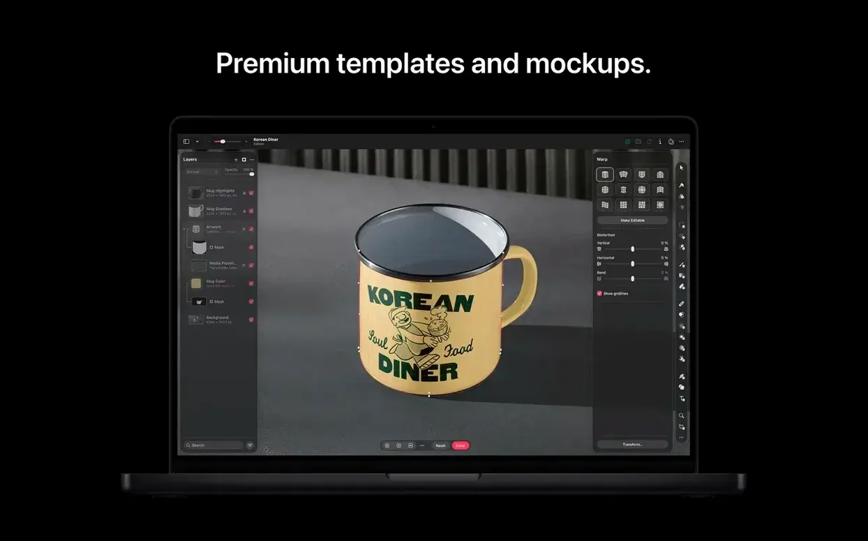 Pixelmator Pro 4.3 — view 4 Pixelmator Pro interface, view 4