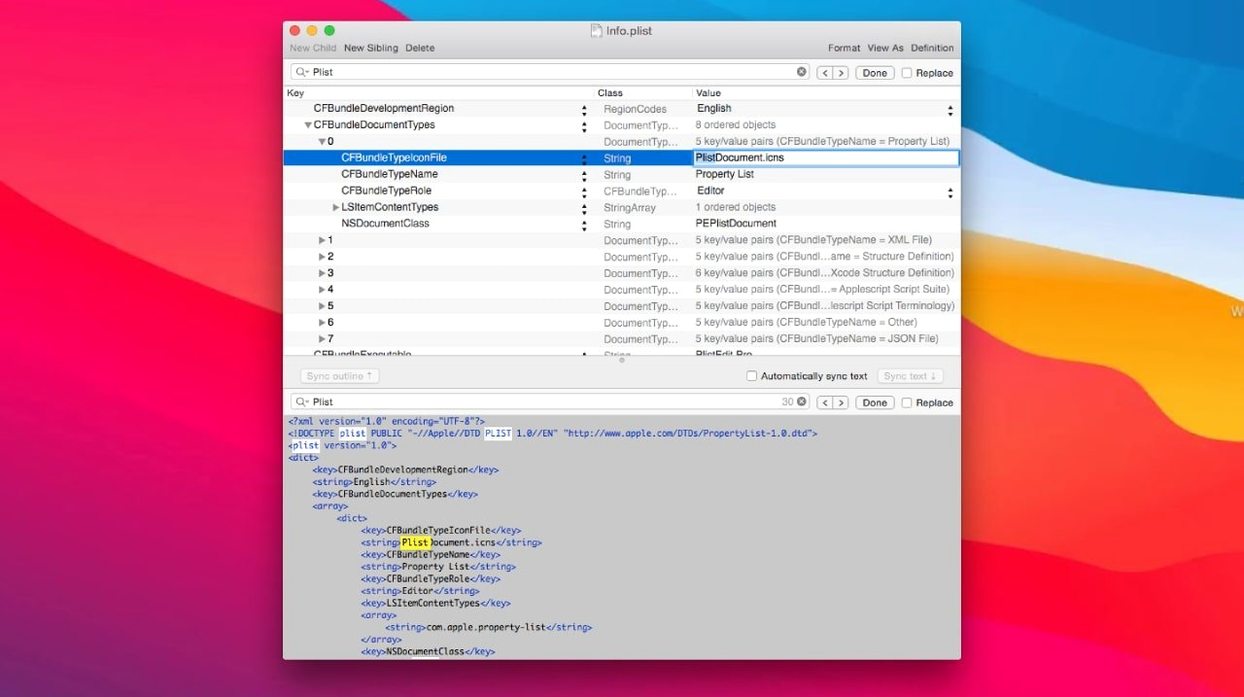 PlistEdit Pro 1.10.0 — view 2 PlistEdit Pro interface, view 2