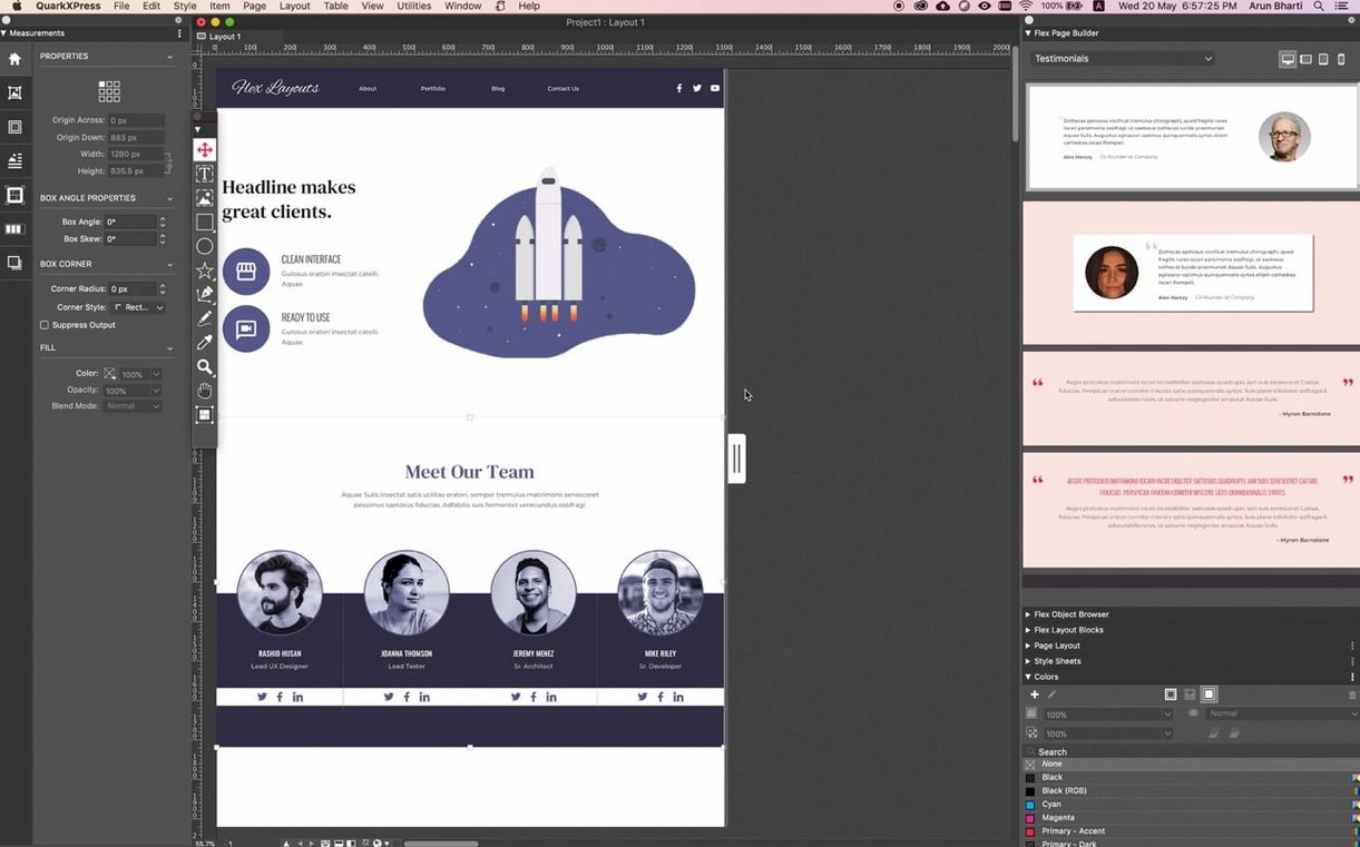 QuarkXPress 22.0.1 — view 3 QuarkXPress interface, view 3