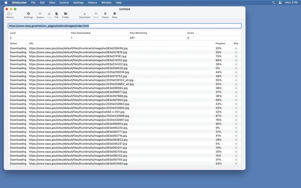 SiteSucker Pro gallery image 1 sitesucker pro in macOS