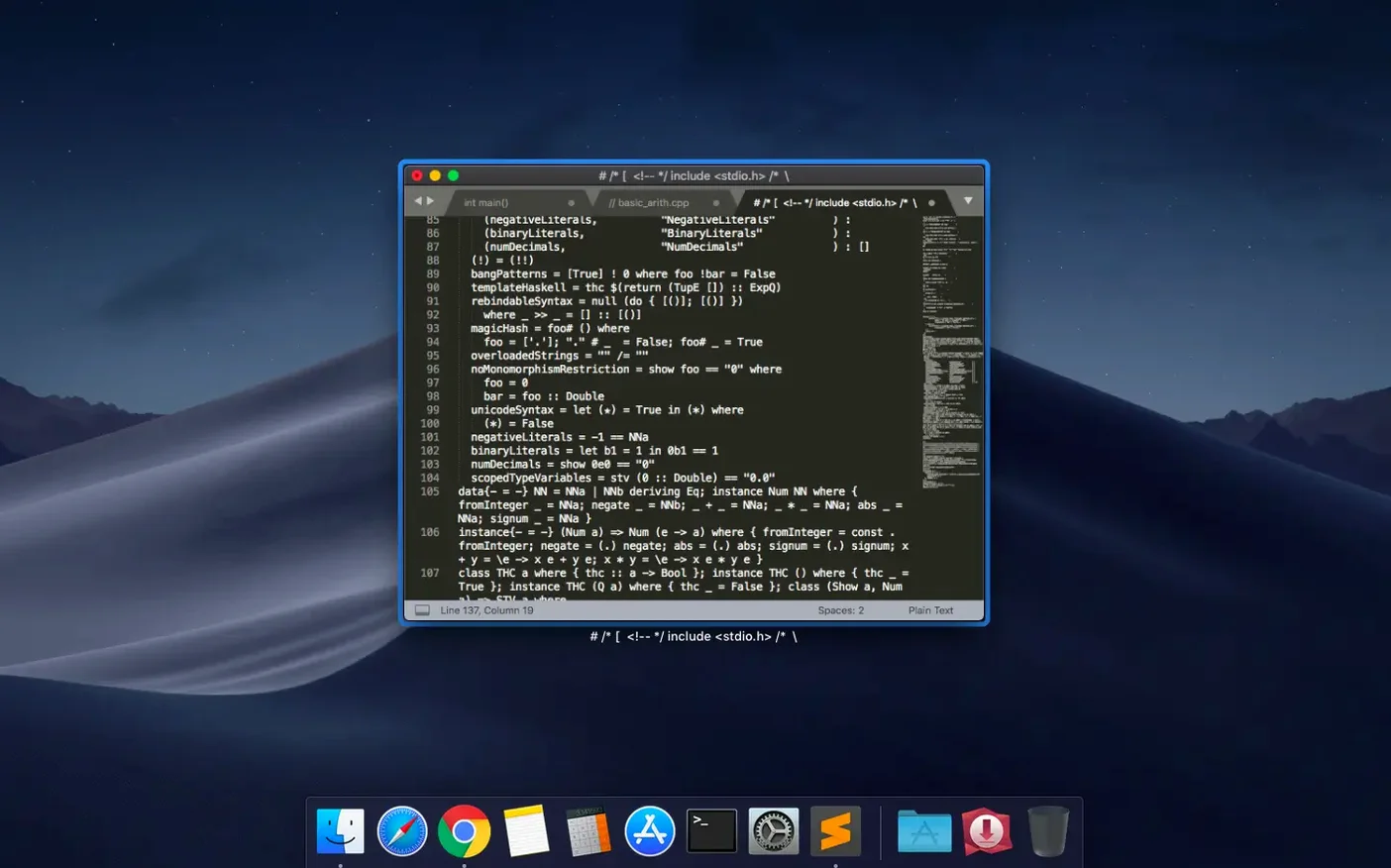 Sublime Text 4.0 Build 4215 — view 4 Sublime Text interface, view 4