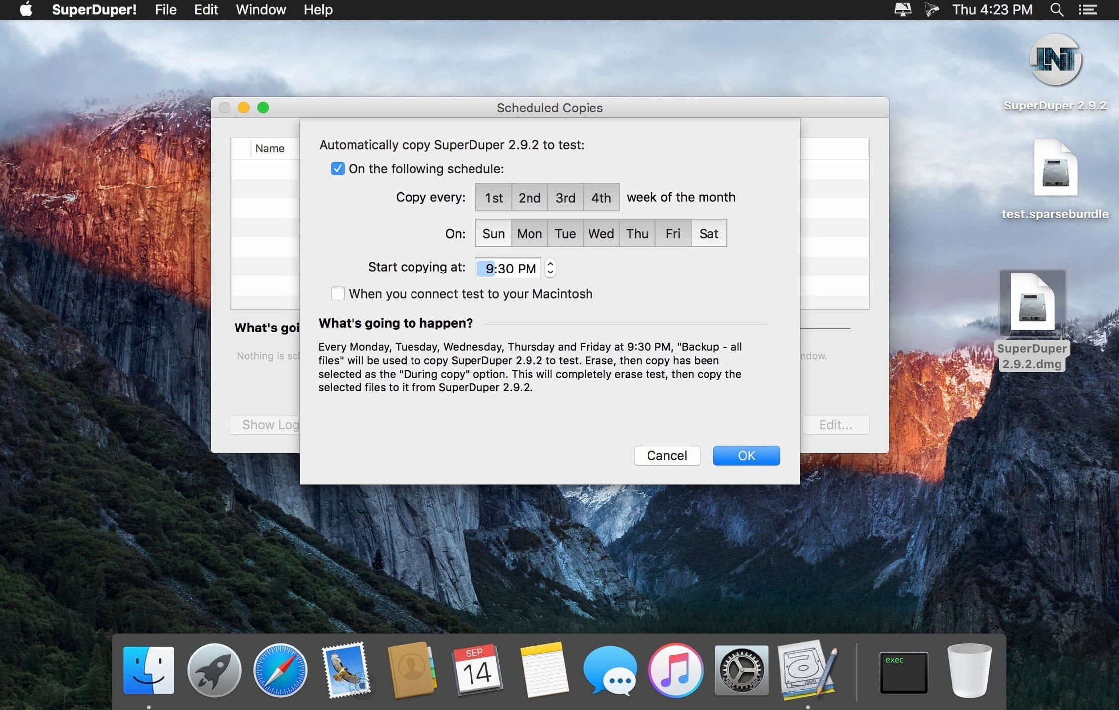 SuperDuper! 4.0.7 — view 3 SuperDuper! interface, view 3