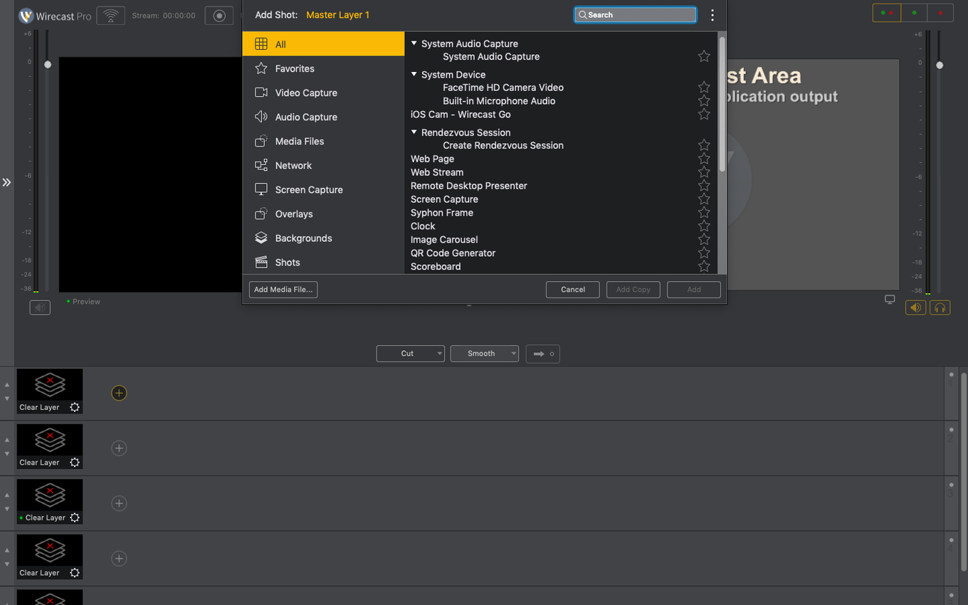 Wirecast Pro 16.5.4 — view 2 Wirecast Pro interface, view 2