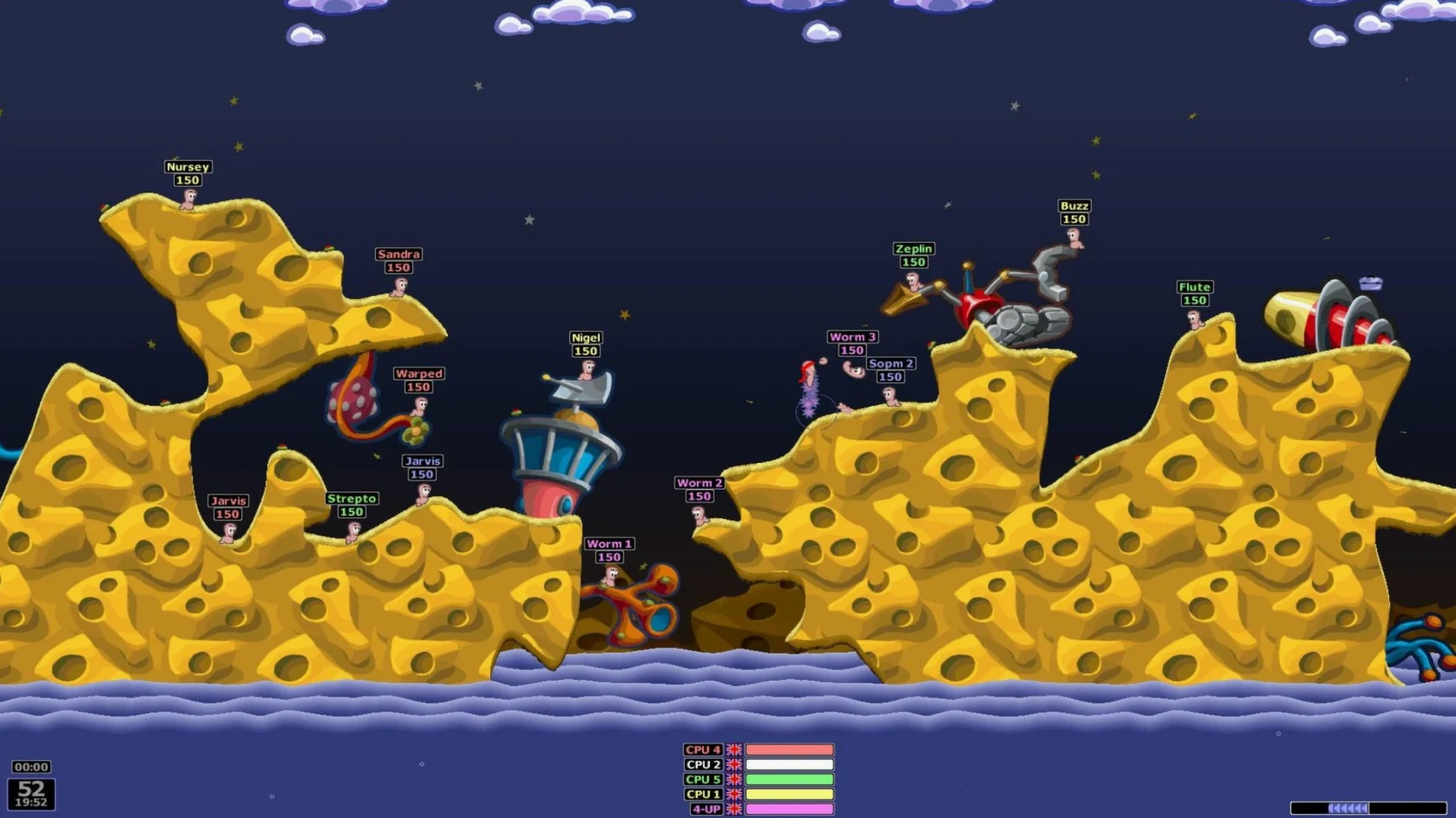 Worms Armageddon 3.8.1 — view 3 Worms Armageddon interface, view 3
