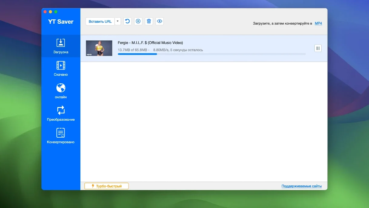 YT Saver 10.15.0 — view 2 YT Saver interface, view 2